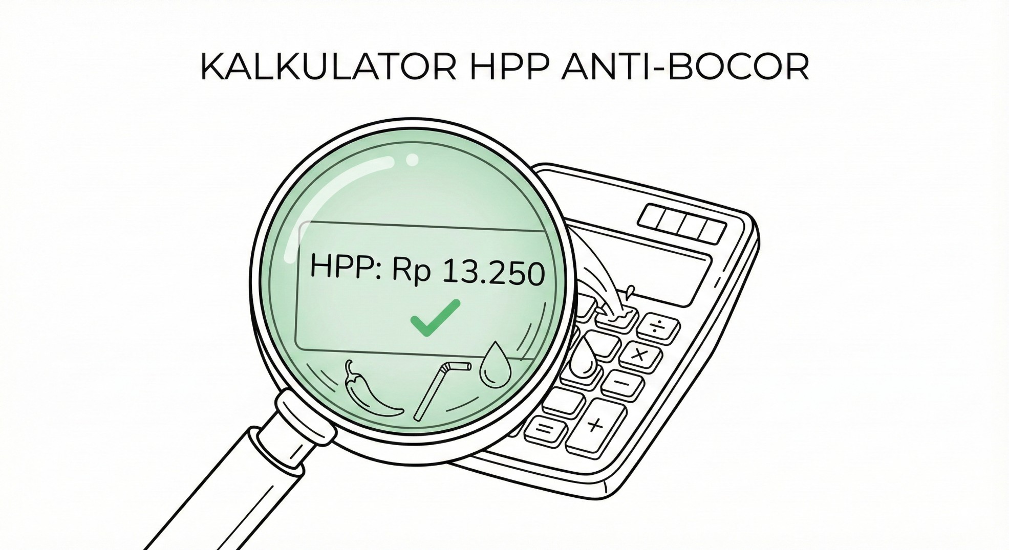 Aplikasi kalkulator HPP — hitung biaya bahan per gram dan ml